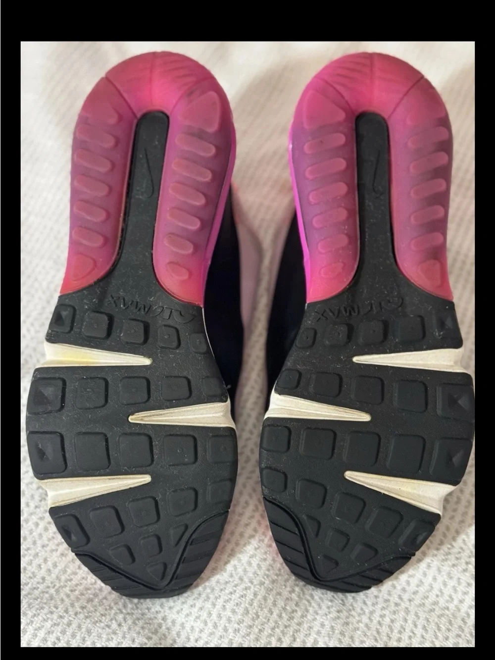 Nike Women's Neon Pink and Purple Low-Top Sneakers